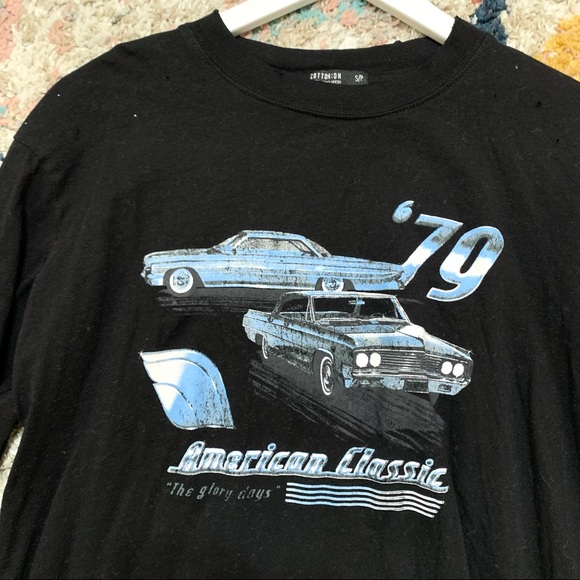 Cotton On Vintage Black Car Graphic T-shirt - Picture 9 of 10